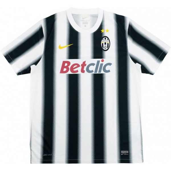 Camiseta Juventus Replica Primera Ropa Retro 2011 2012 Negro Blanco